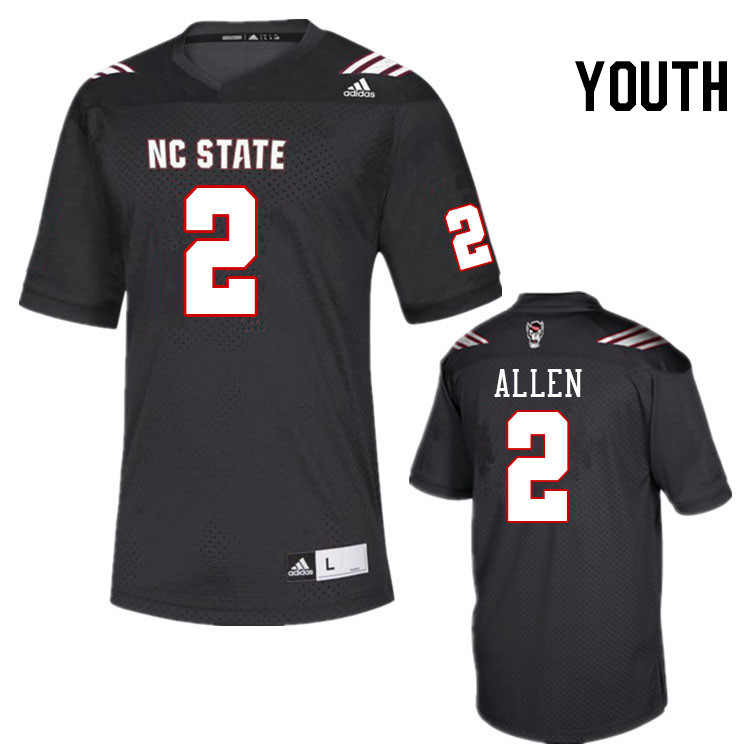 Youth #2 Michael Allen North Carolina State Wolfpacks College Football Jerseys Stitched-Black - Click Image to Close